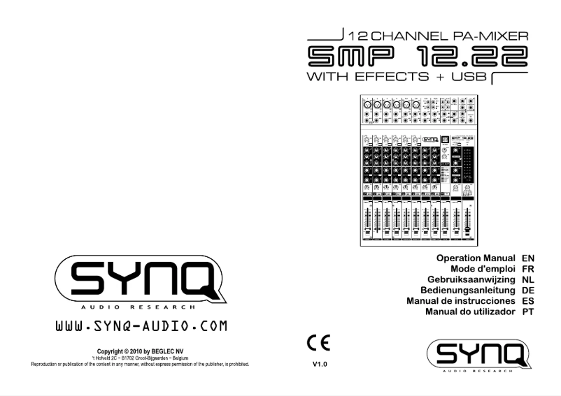 Página 1 del manual Manual de usuario SynQ SMP 12.22 USB
