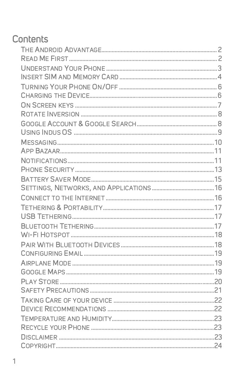 Page 1 de la notice Manuel utilisateur Micromax Canvas Fire 5