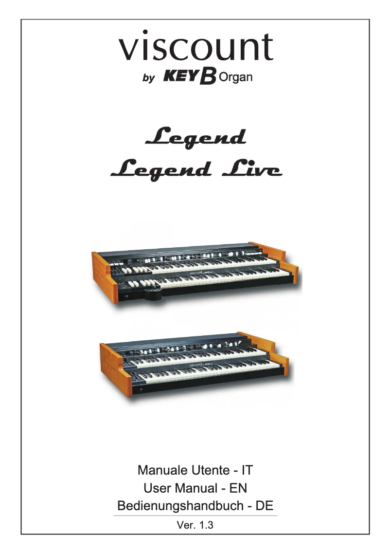 Image de la première page du manuel de l'appareil Legend Live