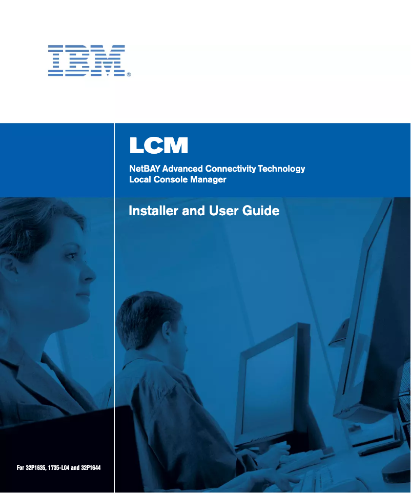 Page 1 de la notice Manuel utilisateur IBM NetBAY Local Console Manager