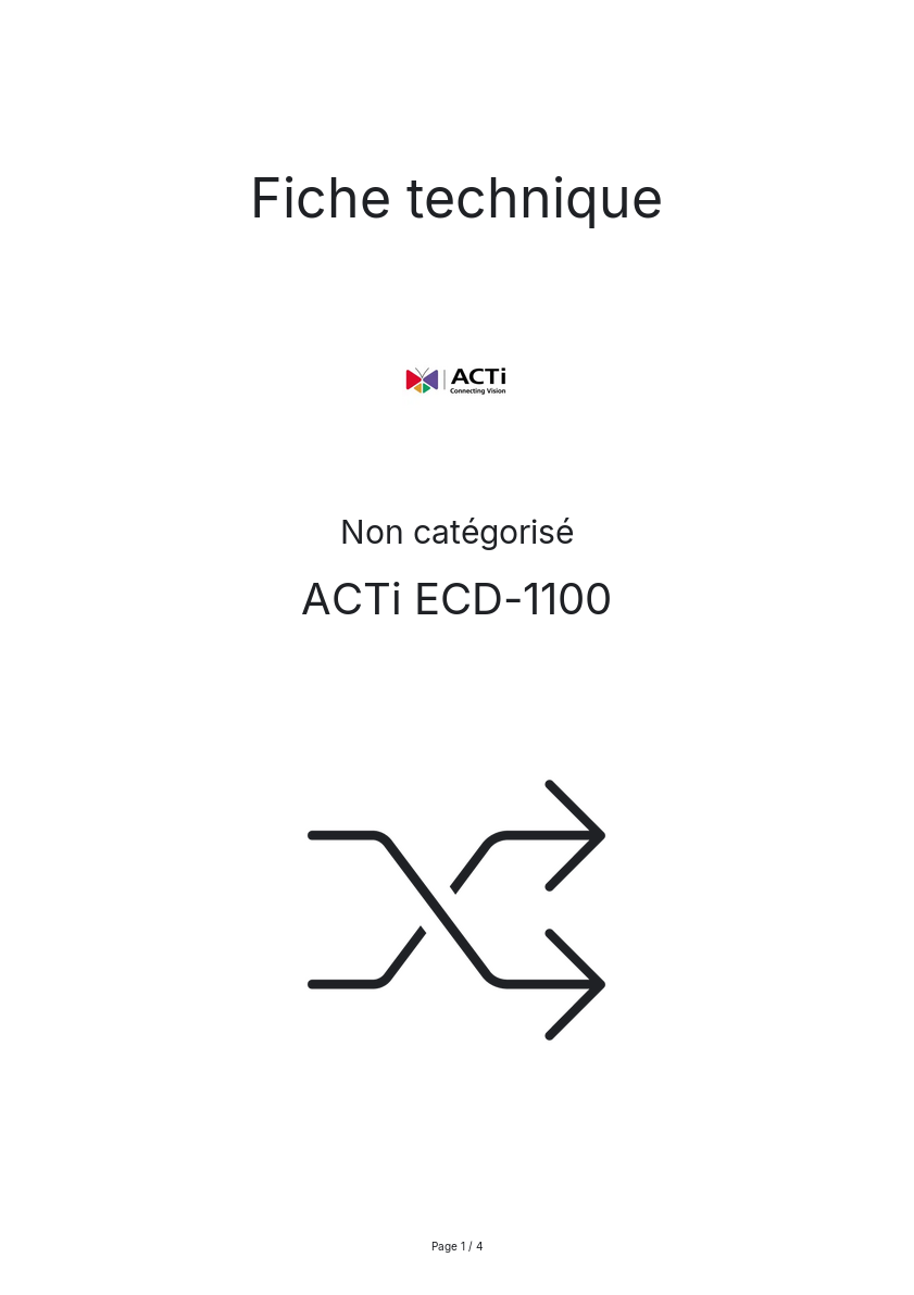 Image de la première page du manuel de l'appareil ECD-1100