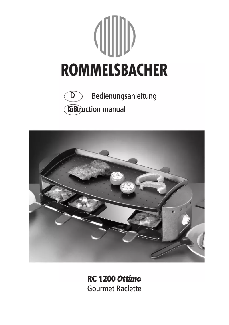 Page n°1 - Manuel utilisateur Rommelsbacher RC 1200