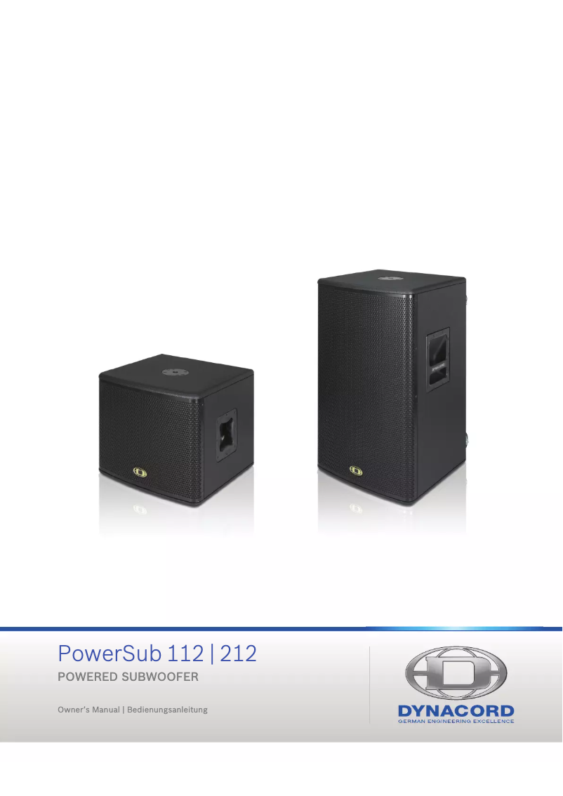 Image de la première page du manuel de l'appareil PowerSub 112