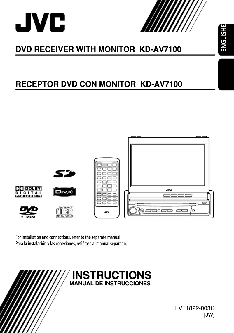 Page 1 de la notice Manuel utilisateur JVC KD-AV7100
