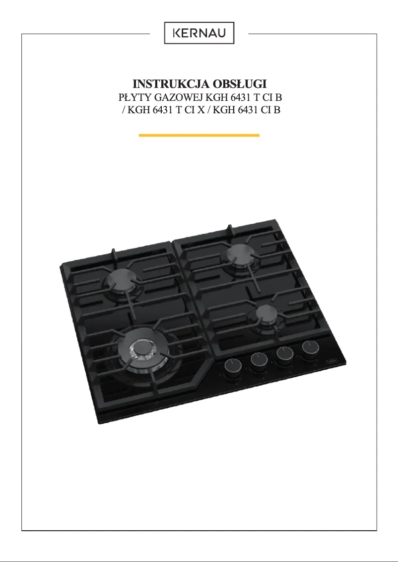 Page n°1 - Manuel utilisateur Kernau KGH 6431 CI B
