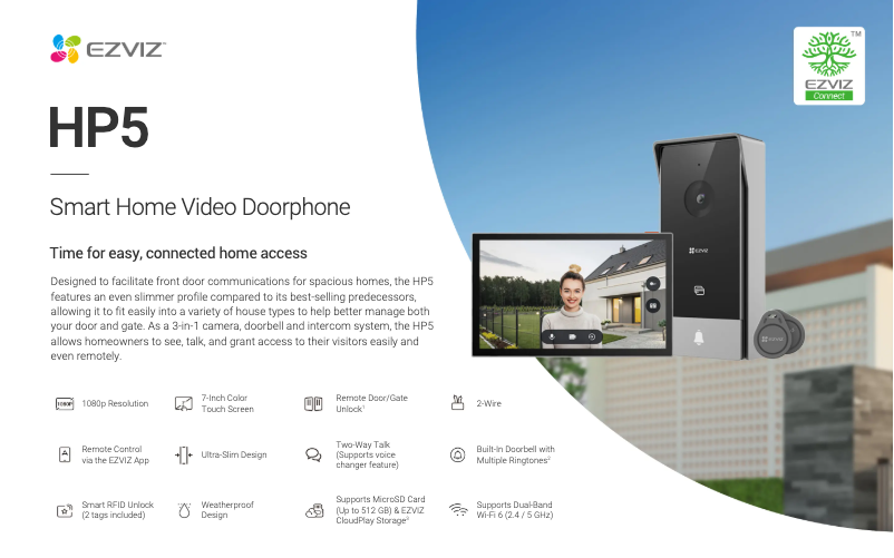 Página 1 del manual Ficha técnica EZVIZ HP5