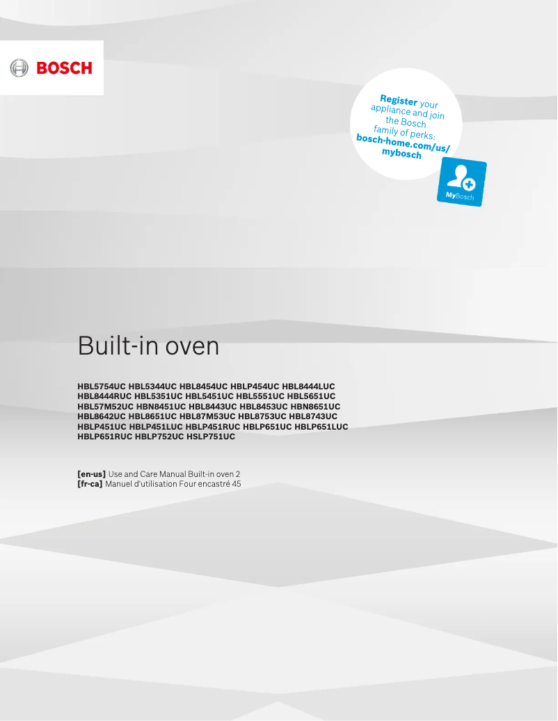 Page n°1 - Guide d'installation Bosch HBL8454UC