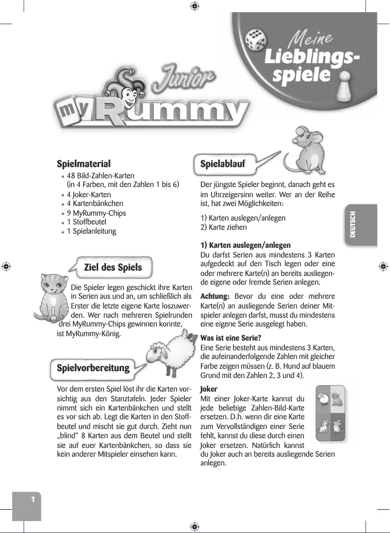 Page n°1 - Manuel utilisateur Schmidt MyRummy Junior