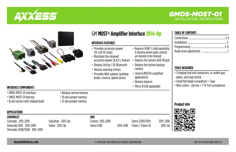 Image de la première page du manuel de l'appareil GMOS-MOST-01