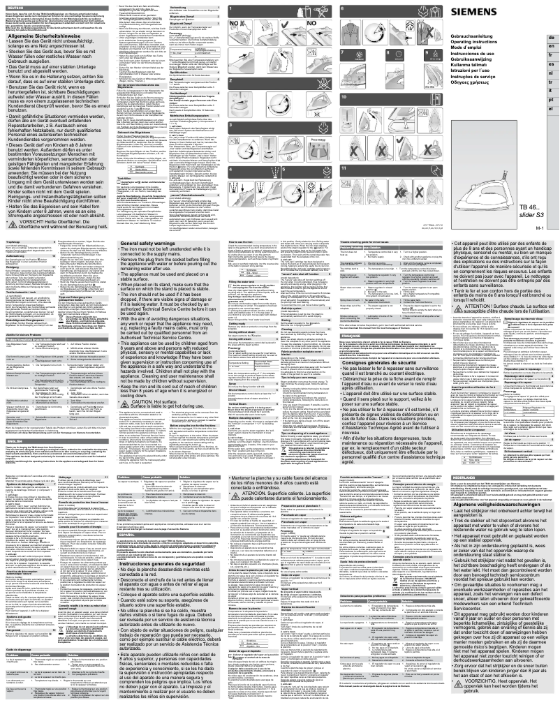 Page 1 de la notice Manuel utilisateur Siemens TB46130