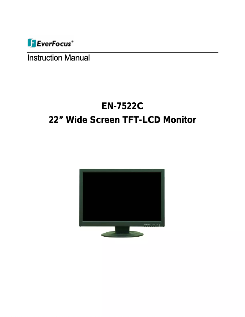 Image de la première page du manuel de l'appareil EN-7522C