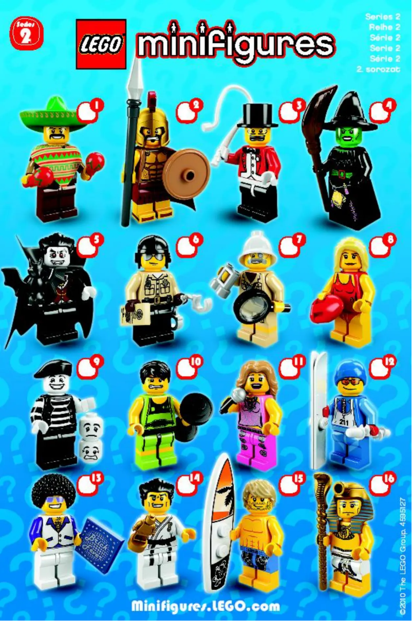 Page 1 de la notice Manuel utilisateur Lego Minifigures 8684