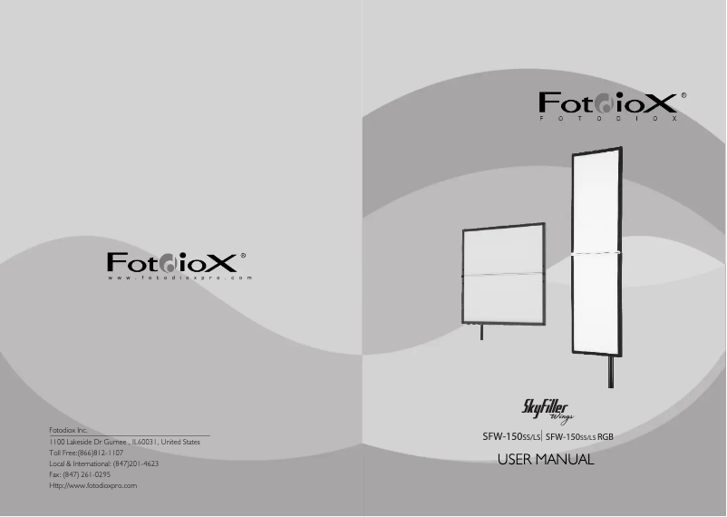 Image de la première page du manuel de l'appareil SkyFiller Wings Prizmo SFW-150SSRGB