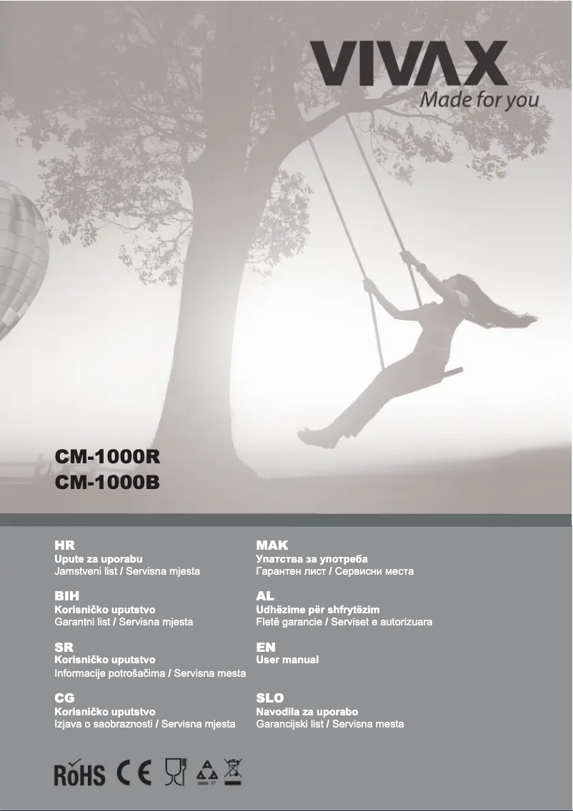 Page n°1 - Manuel utilisateur Vivax CM-1000B