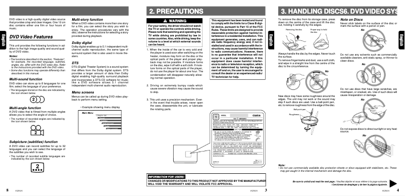 Image de la première page du manuel de l'appareil VCZ625