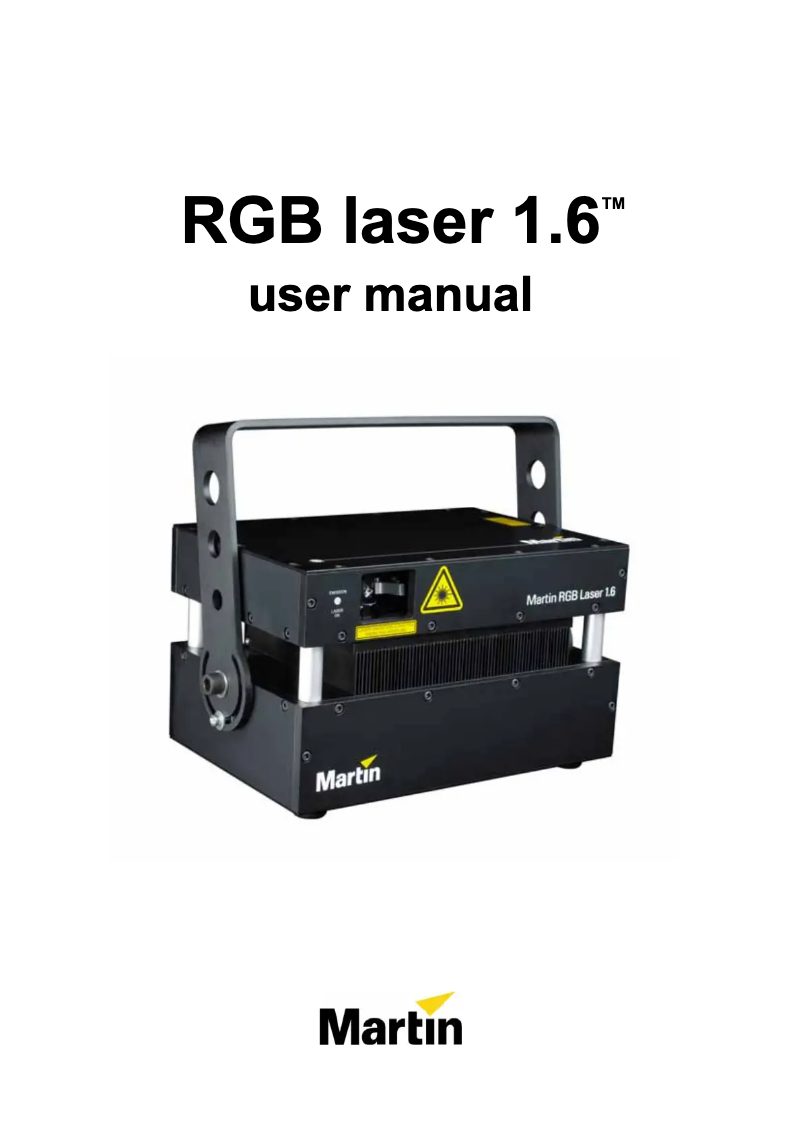 Page n°1 - Manuel utilisateur Martin RGB Laser 1 6