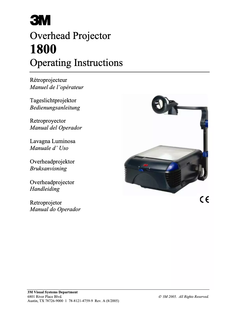 Page 1 de la notice Manuel utilisateur 3M 1881