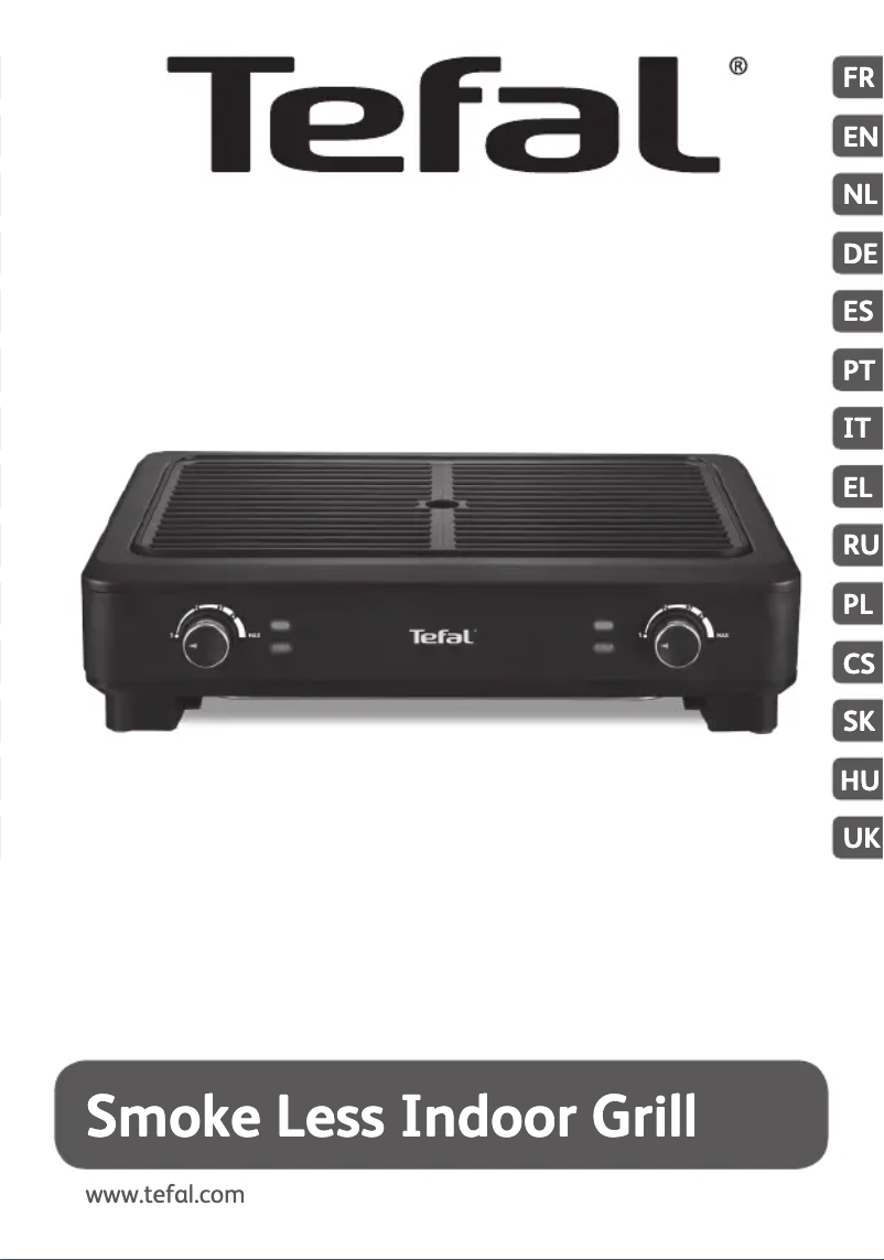 Imagen de la primera página del manual del dispositivo Smoke Less Indoor Grill