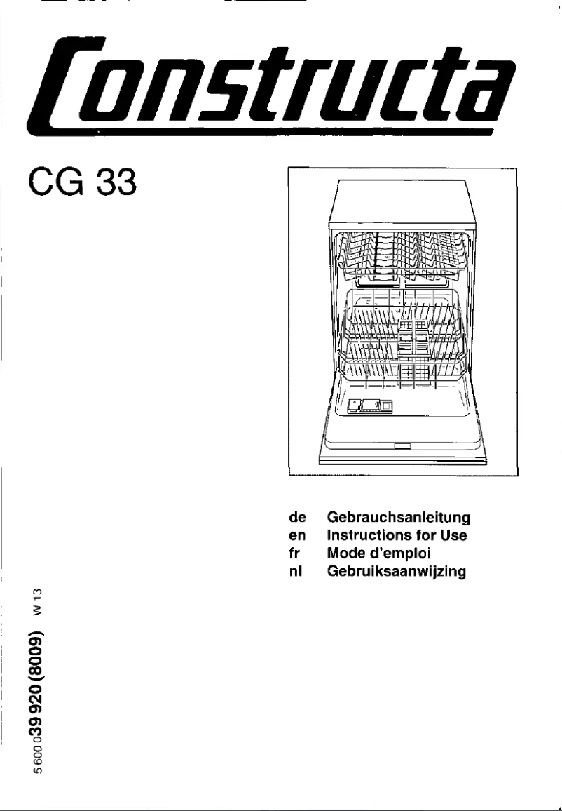 Image de la première page du manuel de l'appareil CG331V9