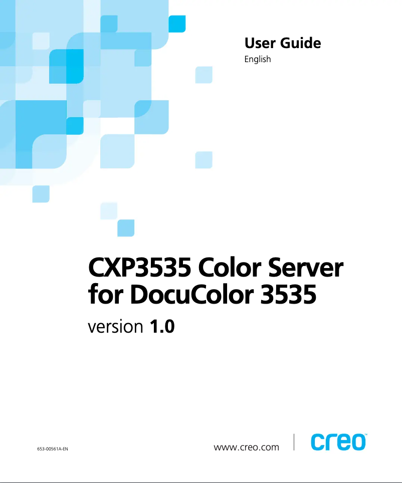 Page n°1 - Manuel utilisateur Xerox DocuColor 3535