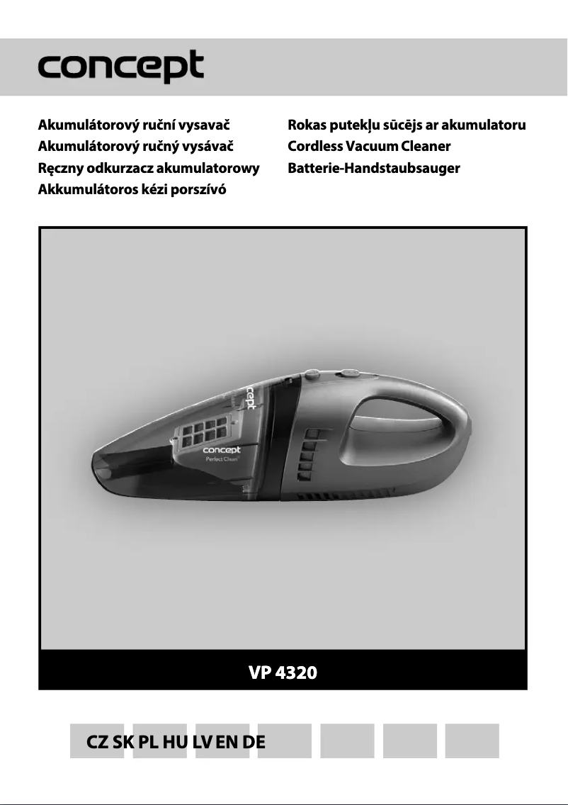 Image de la première page du manuel de l'appareil VP-4320