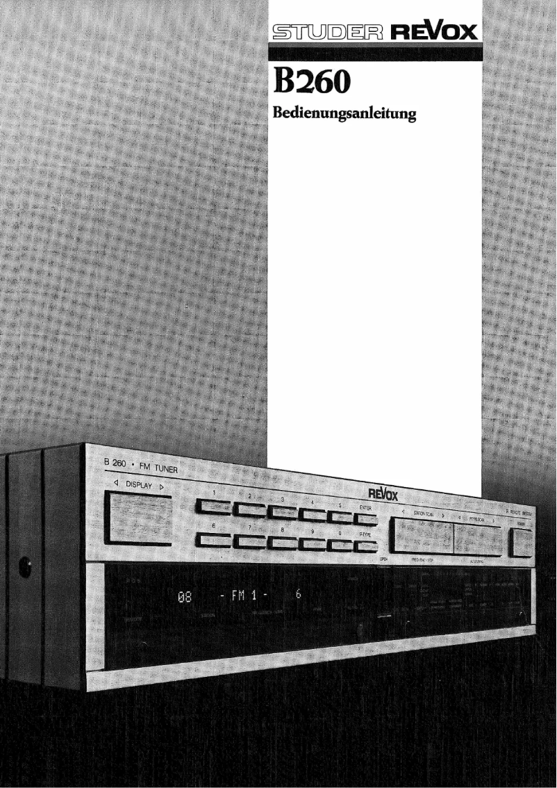 Page n°1 - Manuel utilisateur Revox B260