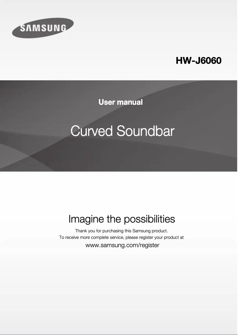 Page n°1 - Manuel utilisateur Samsung HW-J6060X