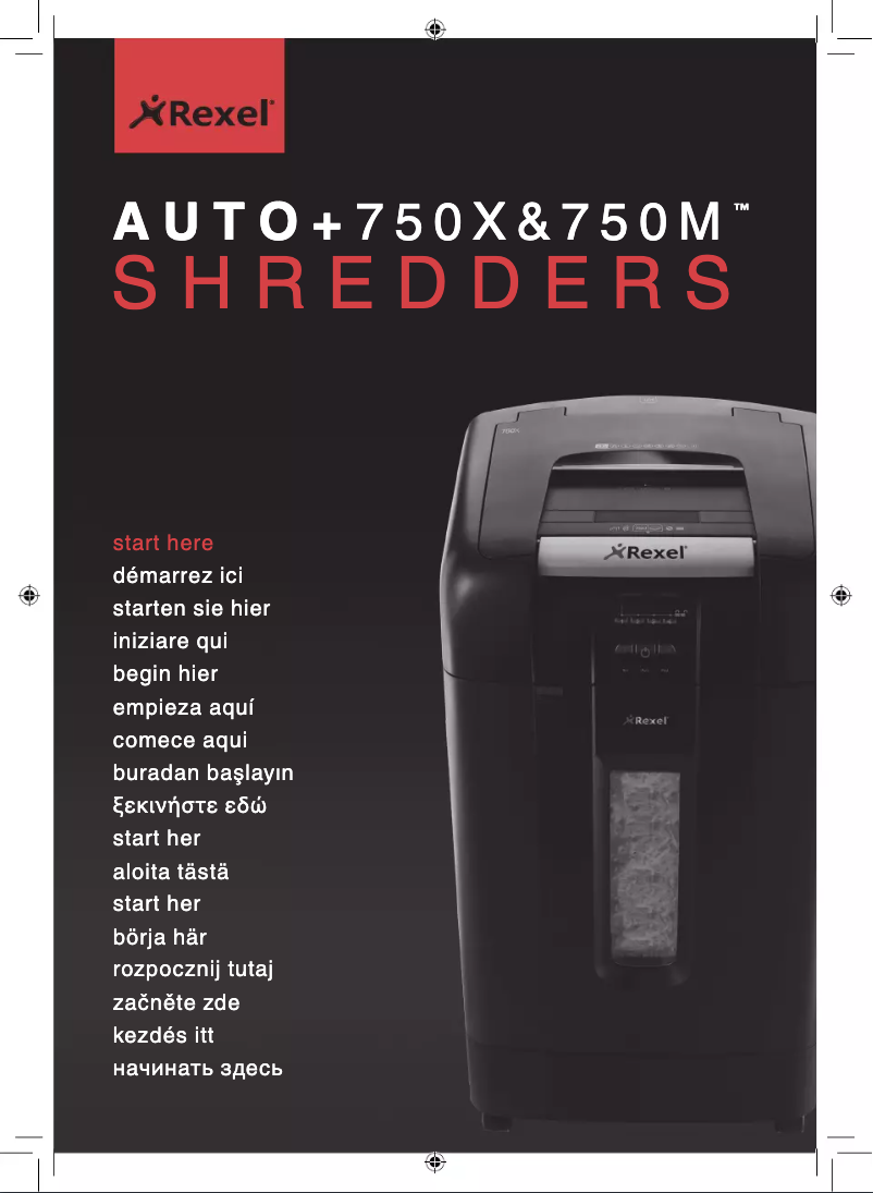 Page 1 de la notice Manuel utilisateur Rexel Auto+ 750X