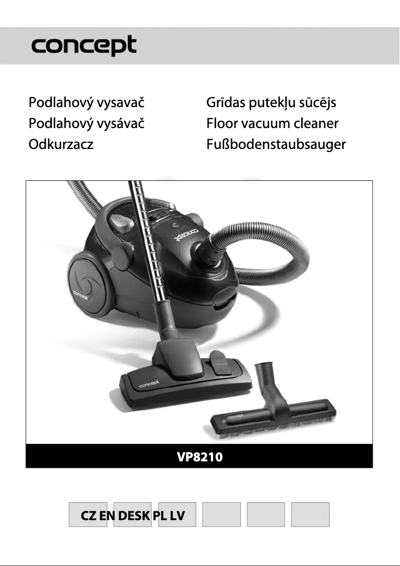 Image de la première page du manuel de l'appareil VP-8210