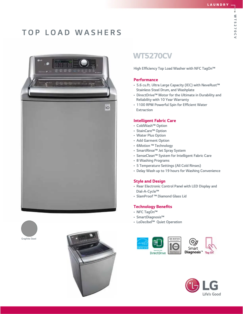 Page n°1 - Manuel utilisateur LG WT5270CV