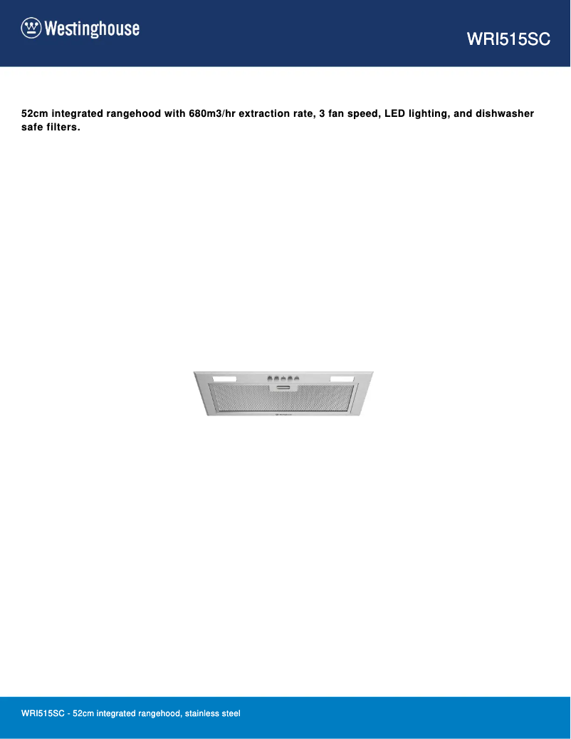 Image de la première page du manuel de l'appareil WRI515SC