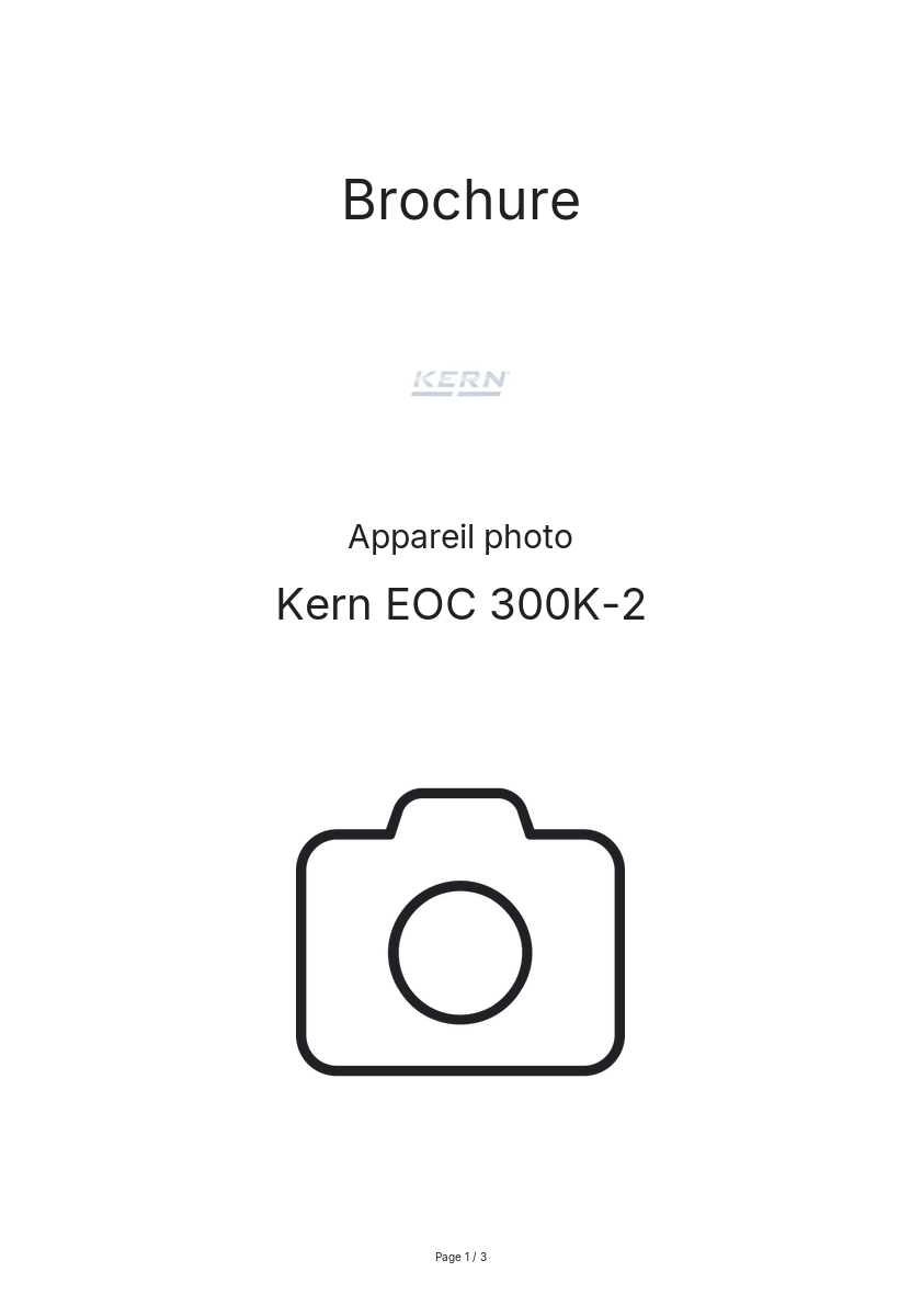 Page n°1 - Brochure Kern EOC 300K-2