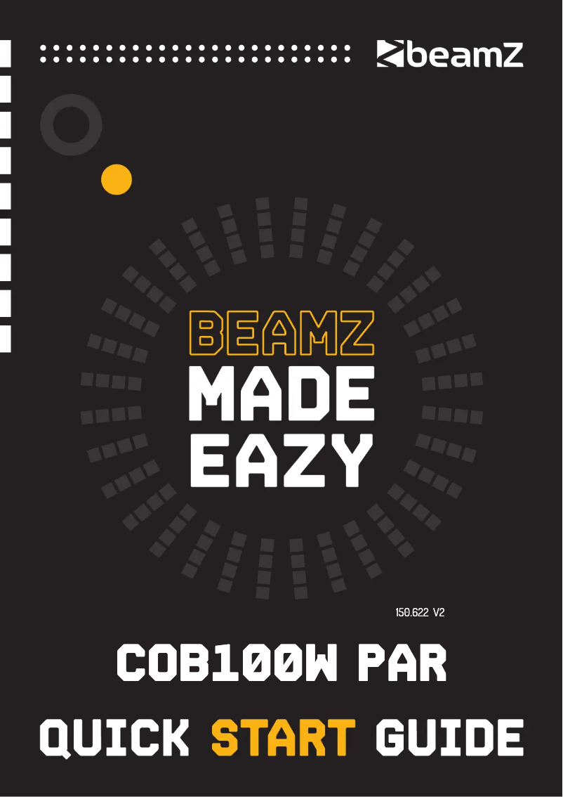 Page 1 de la notice Guide de démarrage rapide BeamZ COB100W