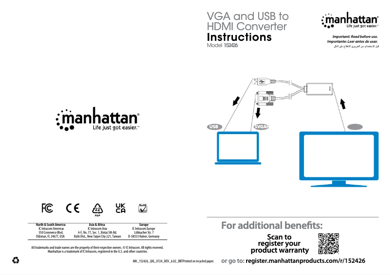Página 1 del manual Manual de usuario Manhattan 152426