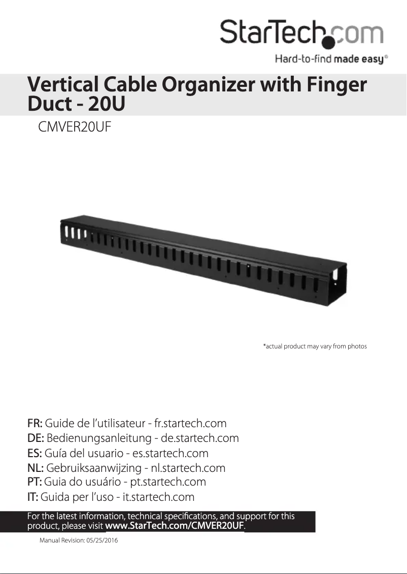 Image de la première page du manuel de l'appareil CMVER20UF