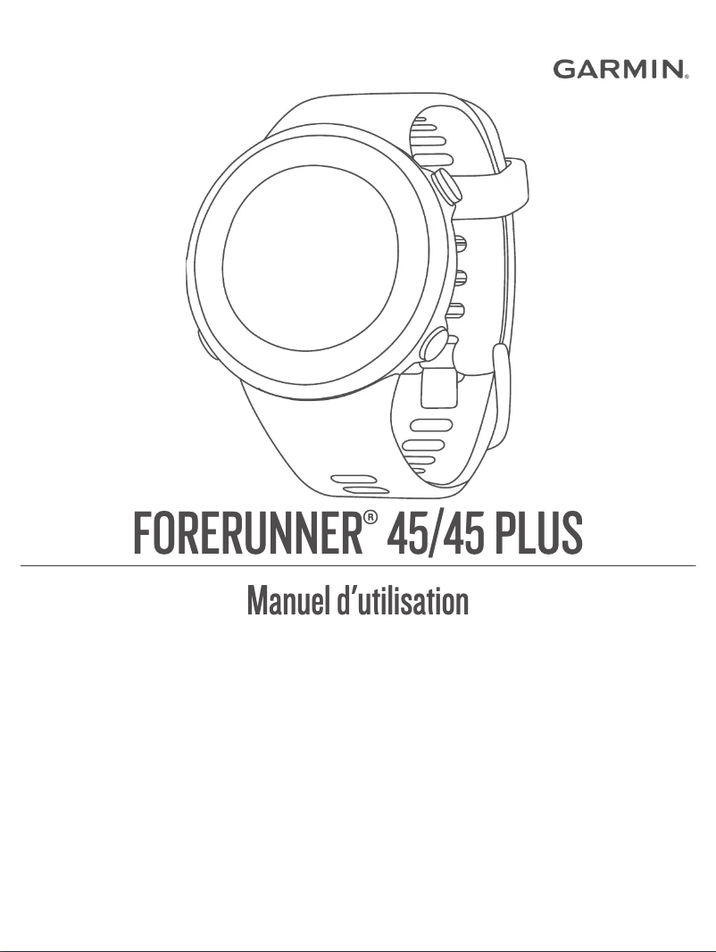 Page 1 de la notice Manuel utilisateur Garmin Forerunner 45 Plus