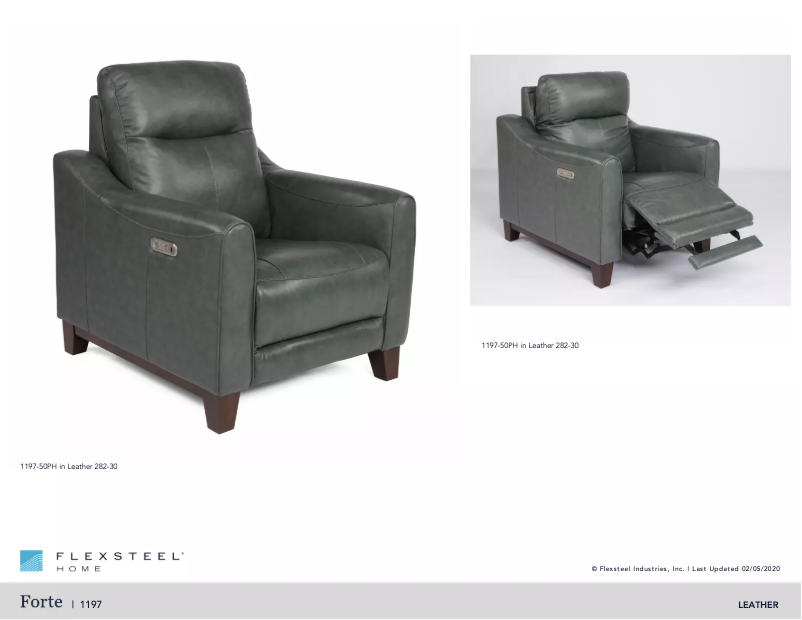 Page n°1 - Manuel utilisateur Flexsteel Forte 1197-50PH