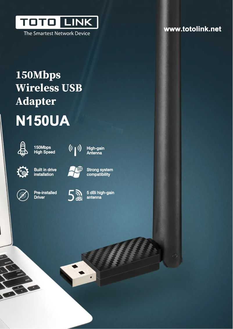 Page 1 de la notice Manuel utilisateur Totolink N150UA V2