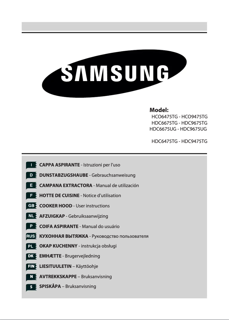 Page n°1 - Manuel utilisateur Samsung HDC9475TG
