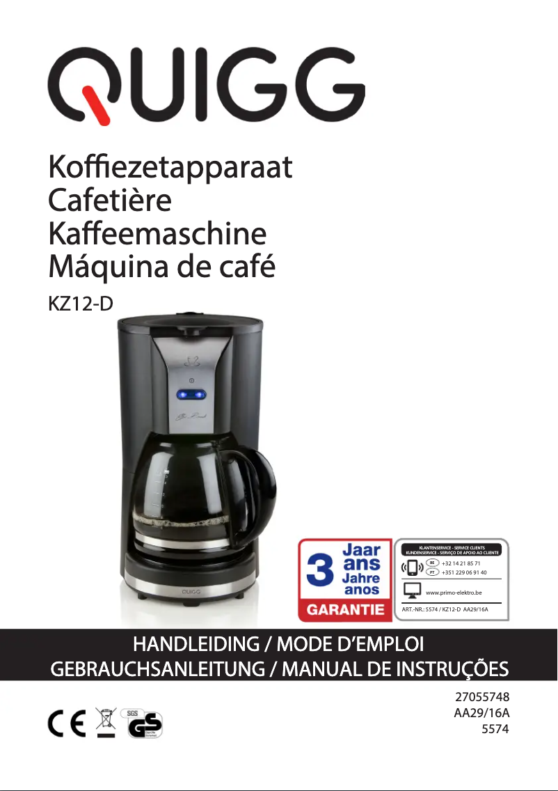 Página 1 del manual Manual de usuario Primo KZ12