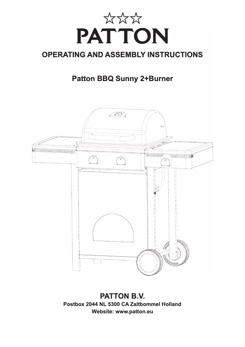 Page n°1 - Manuel utilisateur Patton BBQ Sunny 2+Burner