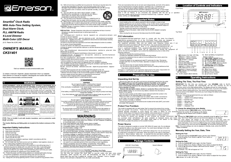 Page 1 de la notice Manuel utilisateur Emerson CKS1401
