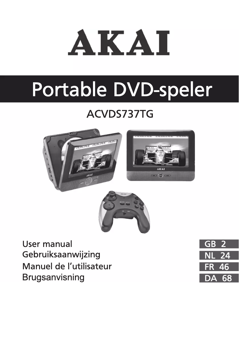 Page n°1 - Manuel utilisateur AKAI ACVDS737TG