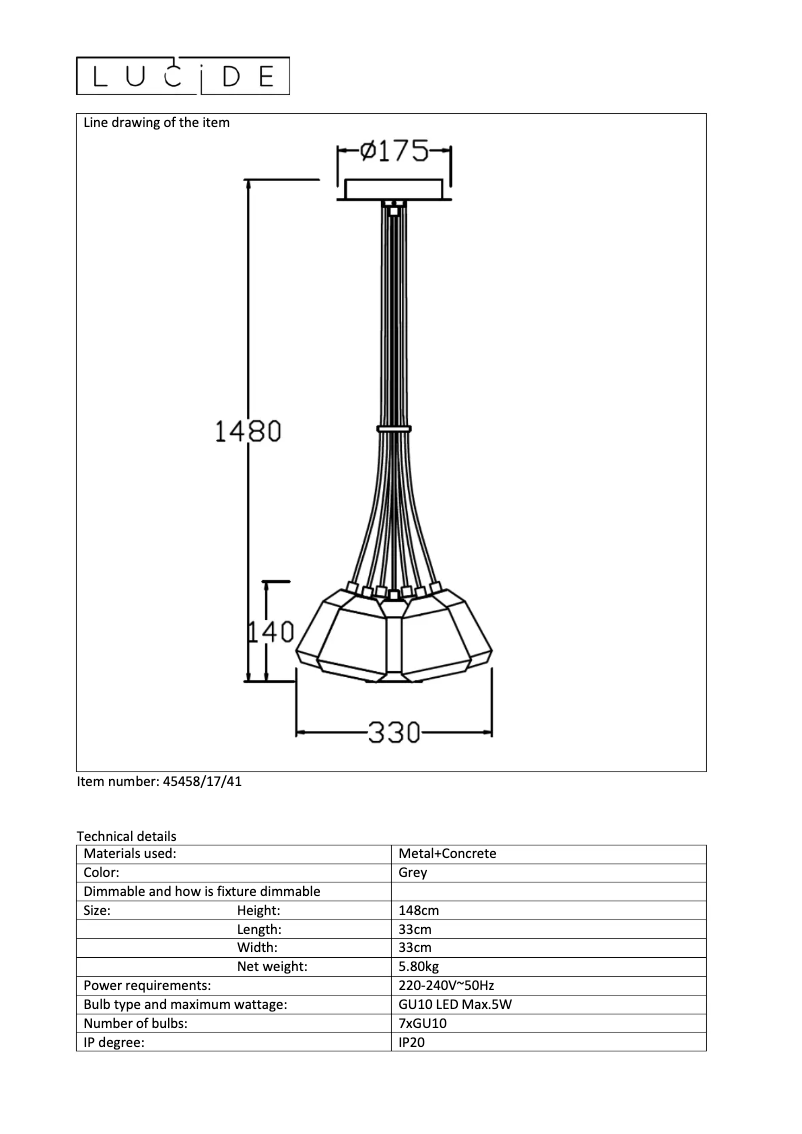 Image de la première page du manuel de l'appareil Settana 45458/17/41