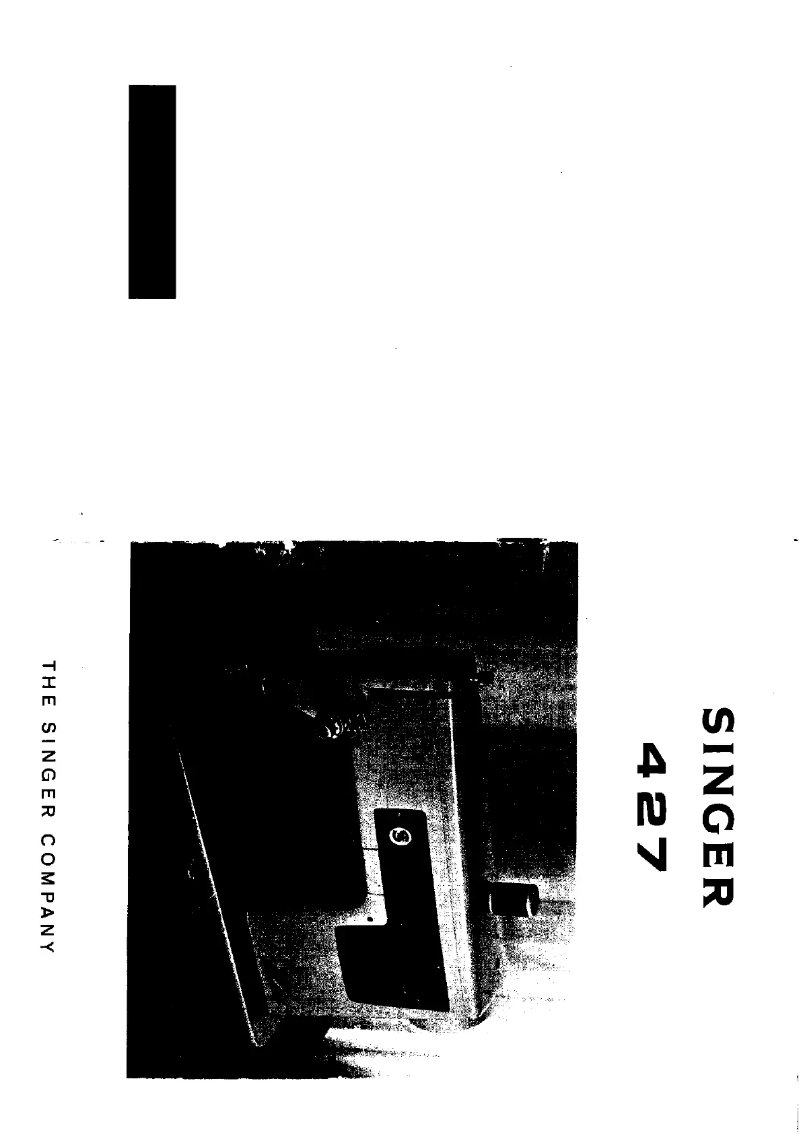 Page n°1 - Manuel utilisateur Singer 427