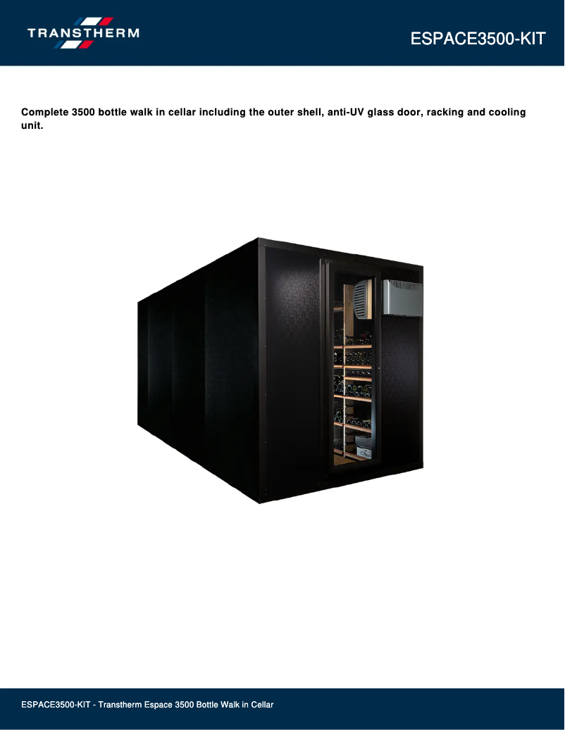 Page 1 de la notice Fiche technique Vintec ESPACE3500-KIT