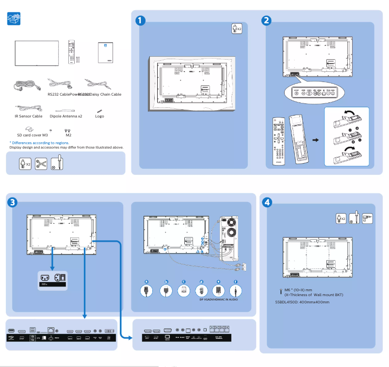Imagen de la primera página del manual del dispositivo 55BDL4150D