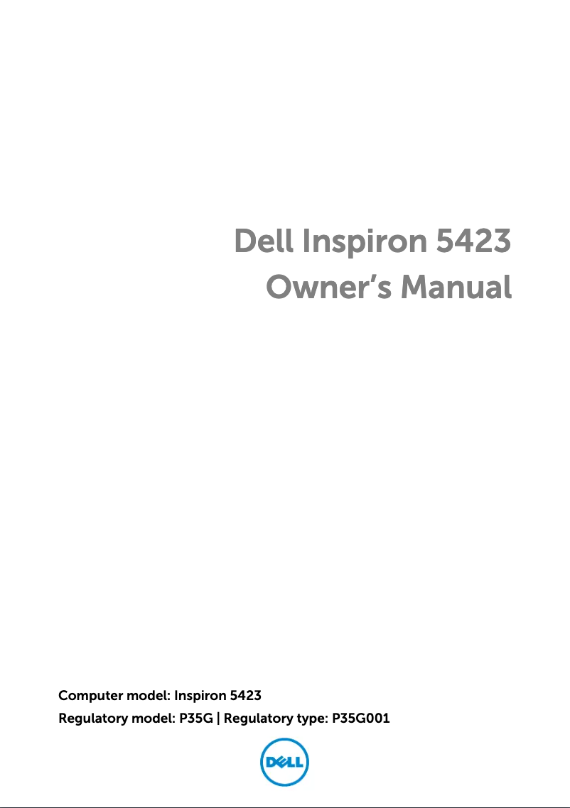 Page 1 de la notice Manuel utilisateur Dell Inspiron 5423