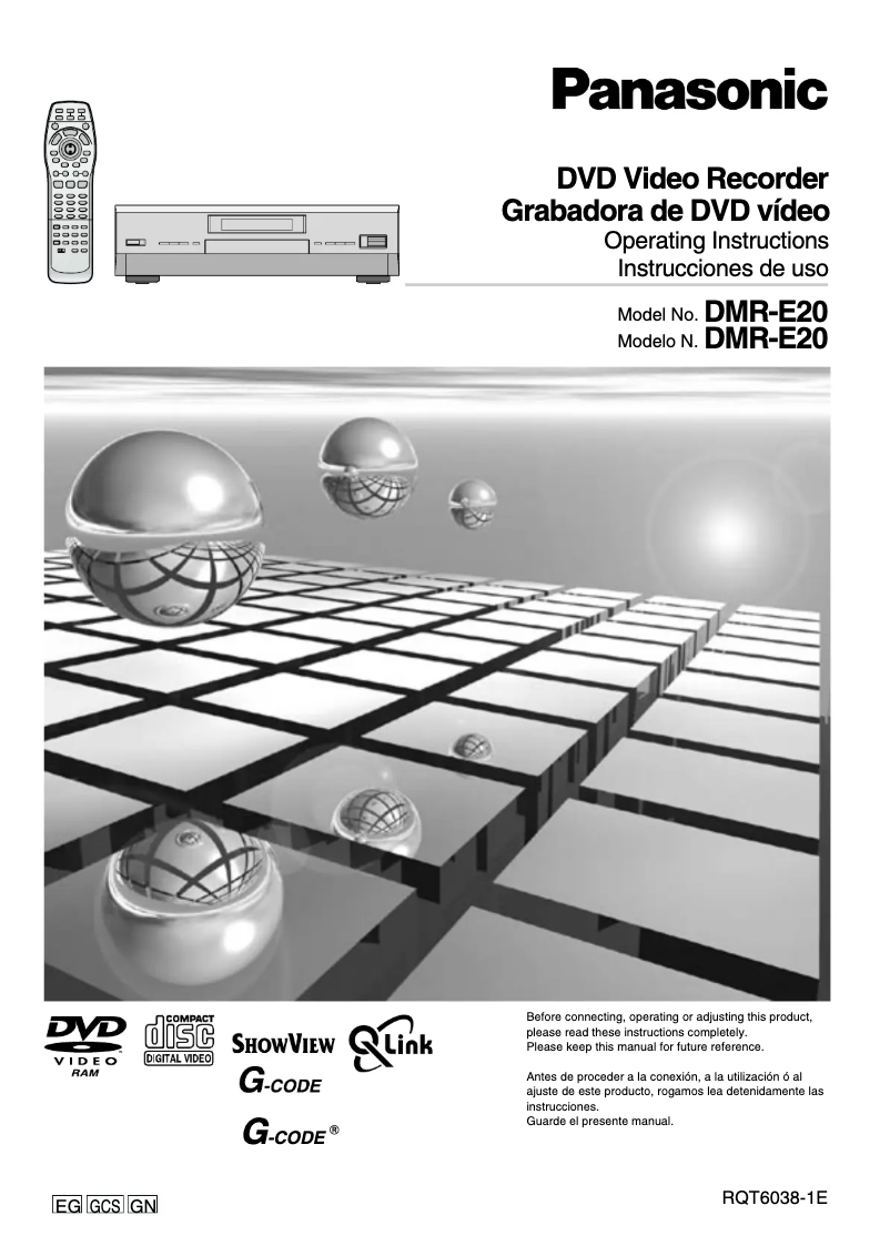 Page 1 de la notice Manuel utilisateur Panasonic DMR-E20