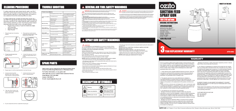 Image de la première page du manuel de l'appareil ATK-030U